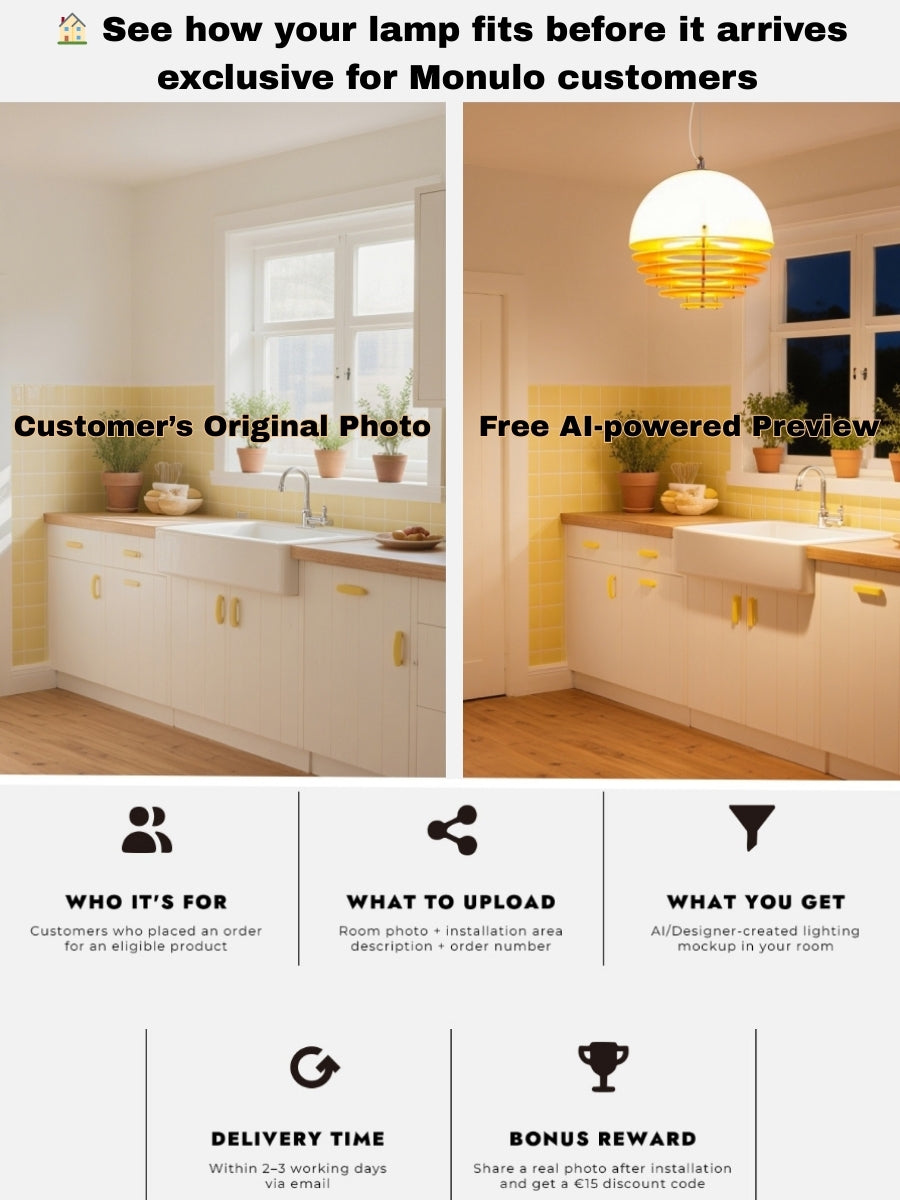 Stylish Pendant Lamp Bauhaus Design Orange-White Ambient Lighting for Modern Interiors - Lamylie