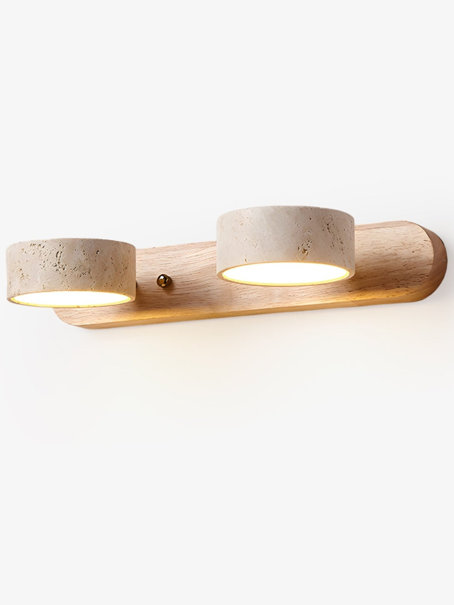 Wandleuchte mit mehreren Lichtpunkten Naturstein moderne Badezimmerbeleuchtung warmweiß kaltweiß 2-3-4 Lichter Steinleuchte - Lamylie