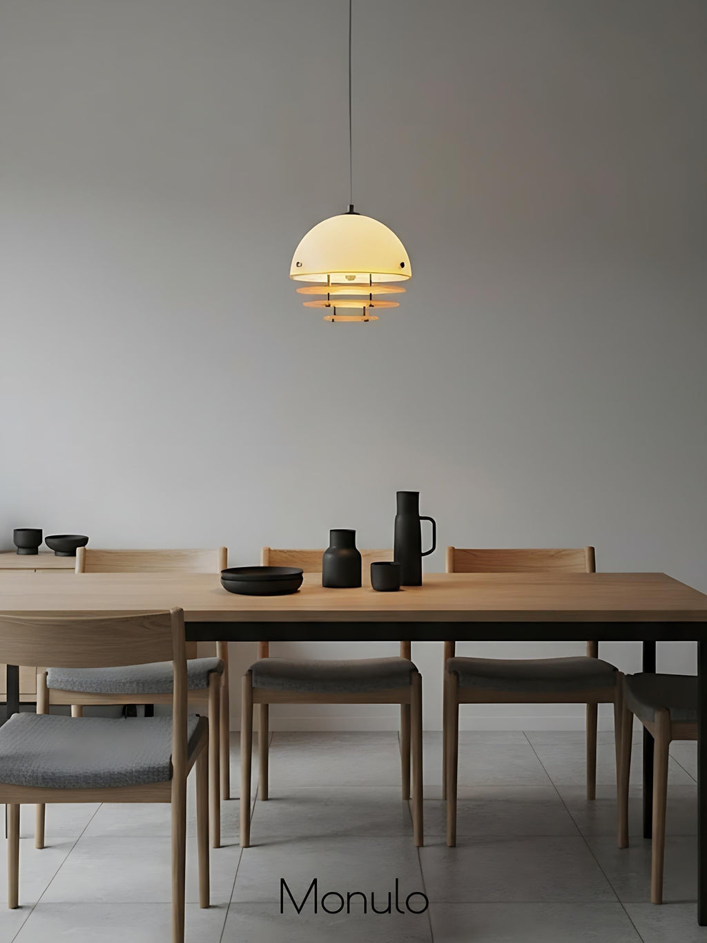 Stylish Pendant Lamp Bauhaus Design Orange-White Ambient Lighting for Modern Interiors - Lamylie