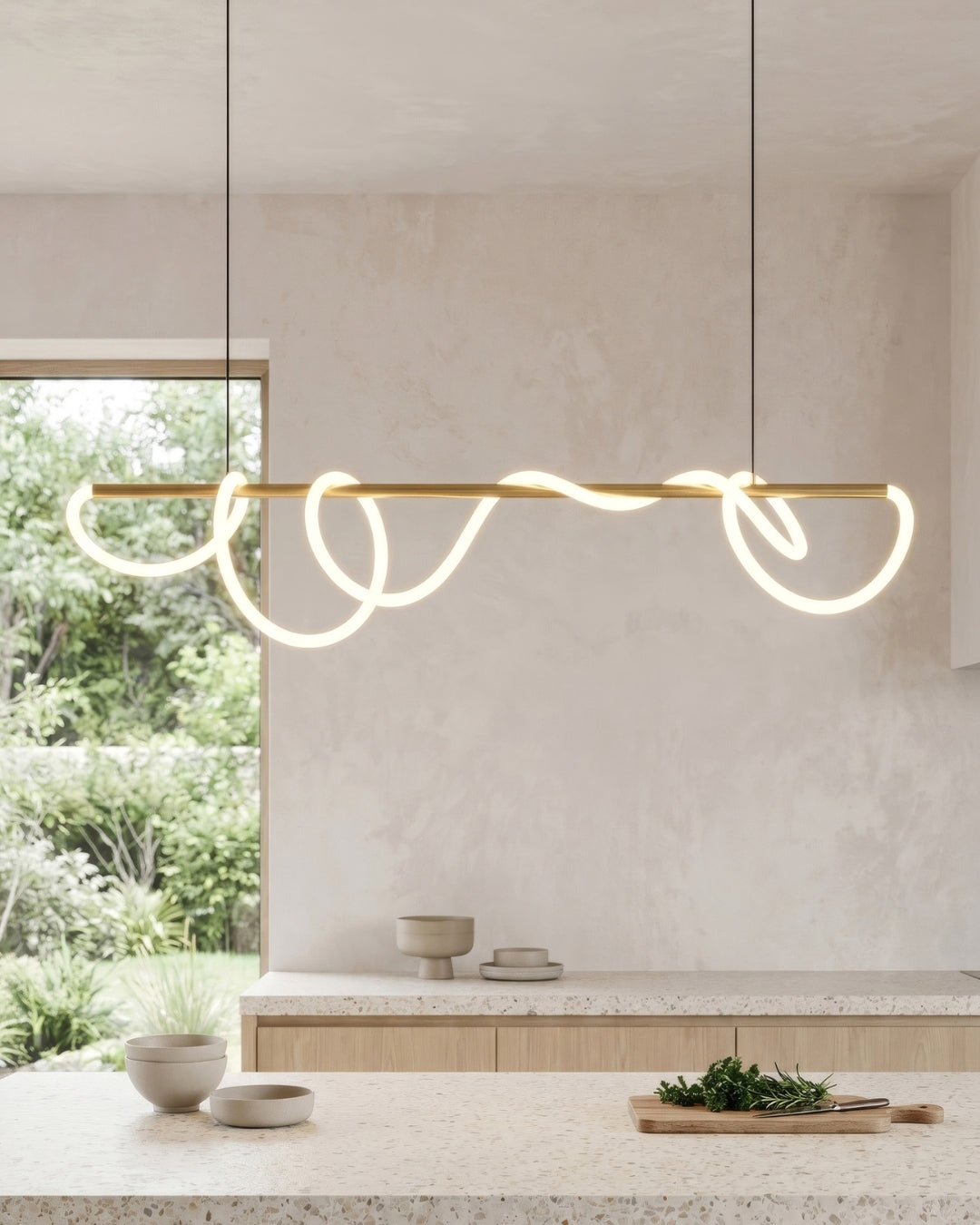 LED Design Pendant Lamp with Black Satin Metal Cord Structure 100 cm Dimmable Warm White Modern Interior Dining Room Kitchen Island - Lamylie