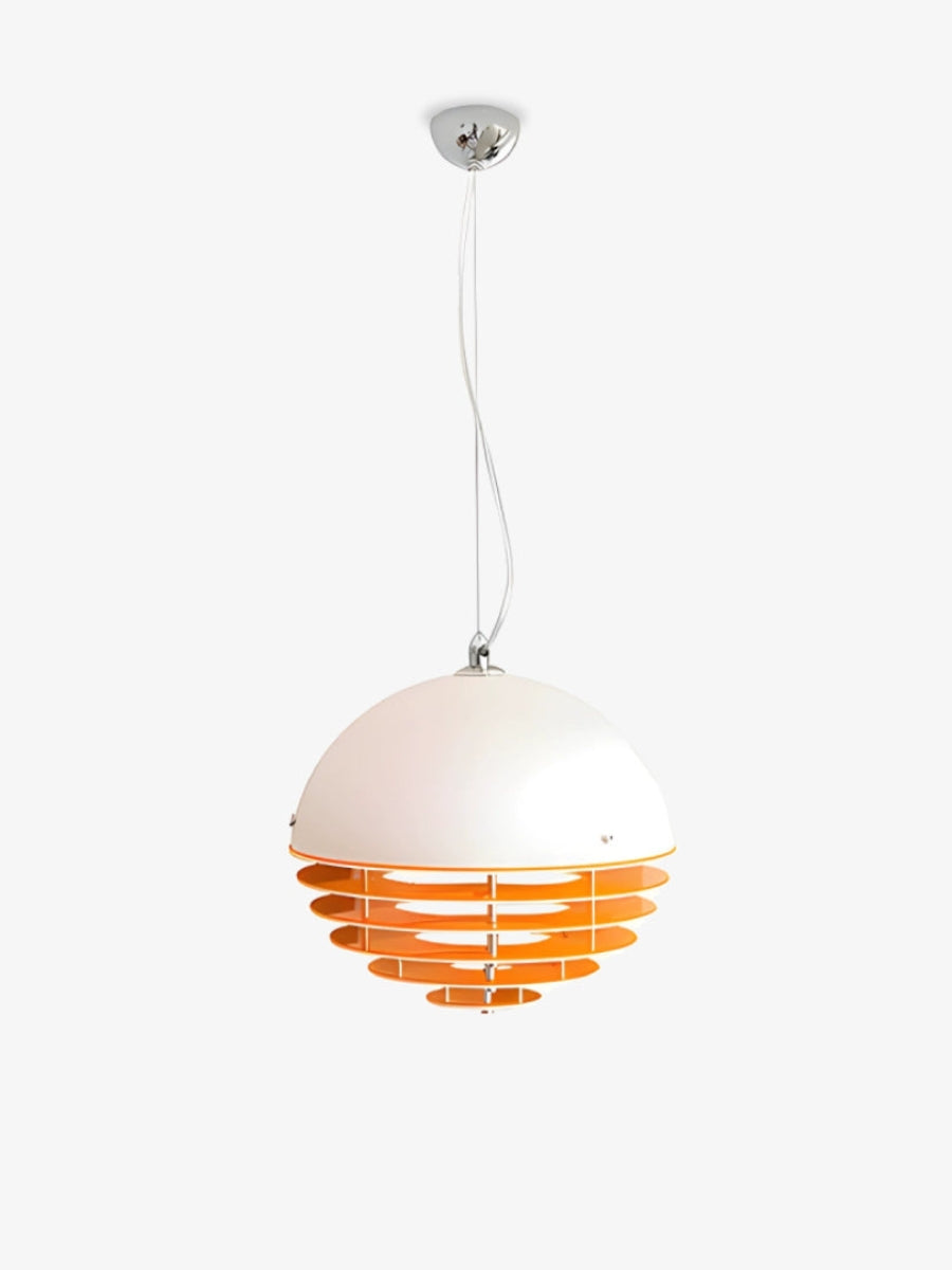 Stylish Pendant Lamp Bauhaus Design Orange-White Ambient Lighting for Modern Interiors - Lamylie