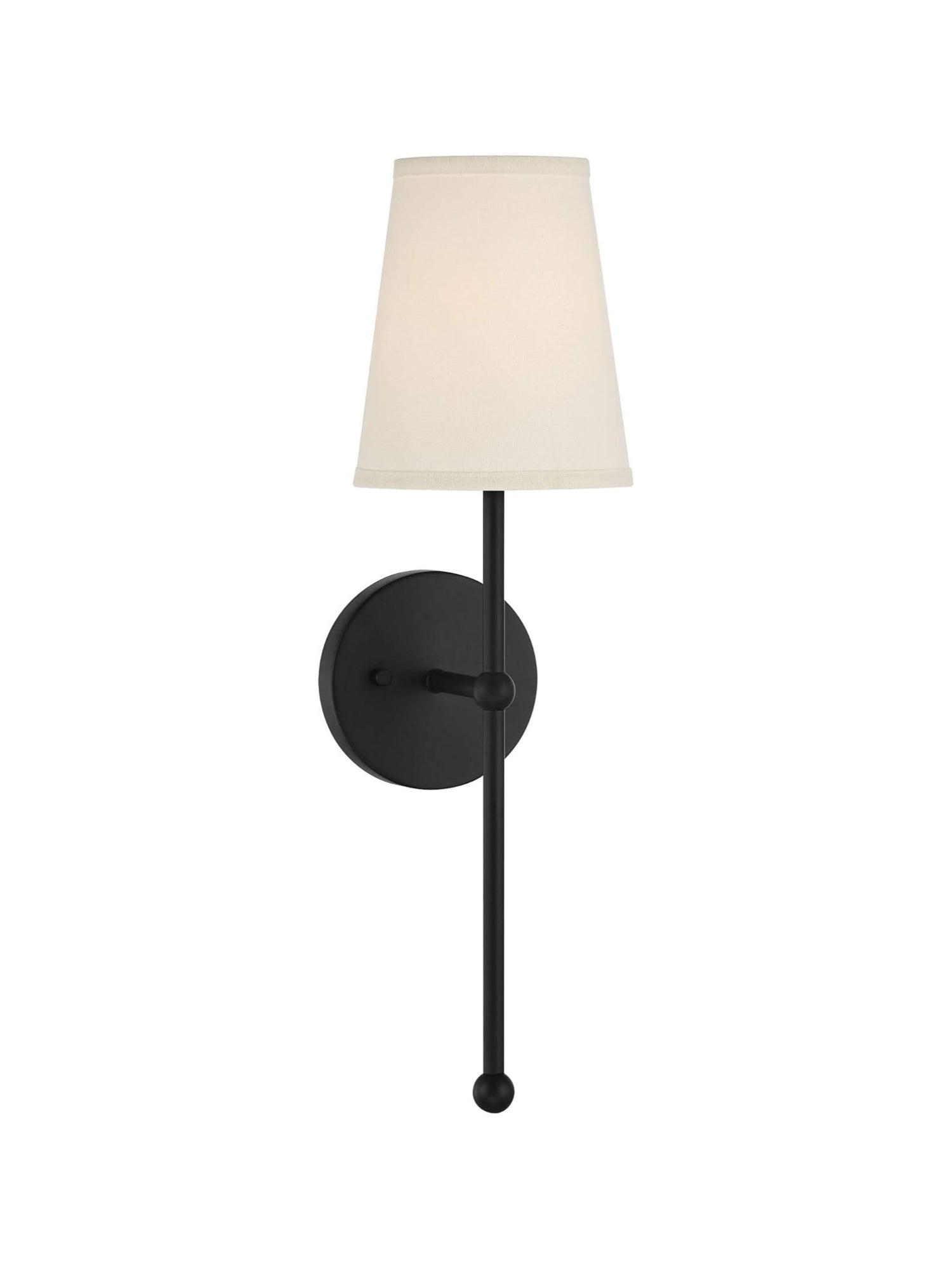 Rowan Wall Lamp Brass Fabric Shade Scandinavian Living Room Bedroom Lighting 15x53cm - Lamylie