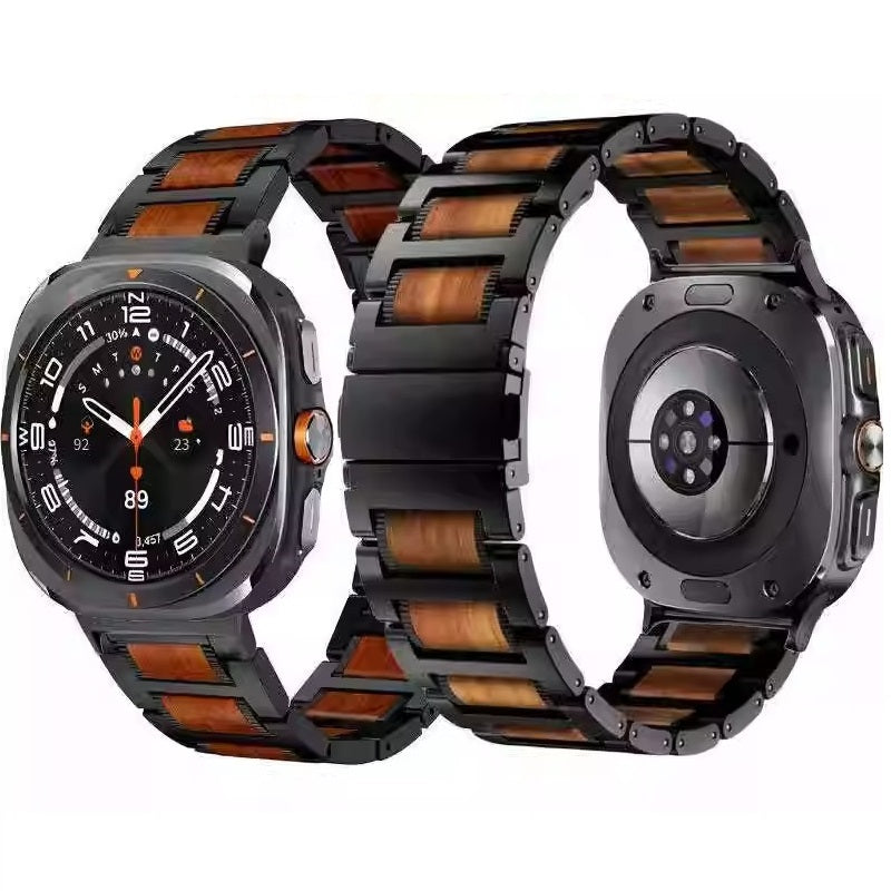 Bracelet en acier Aurelia Ultra Sandalwood — Fixation sécurisée pour Samsung Watch Ultra