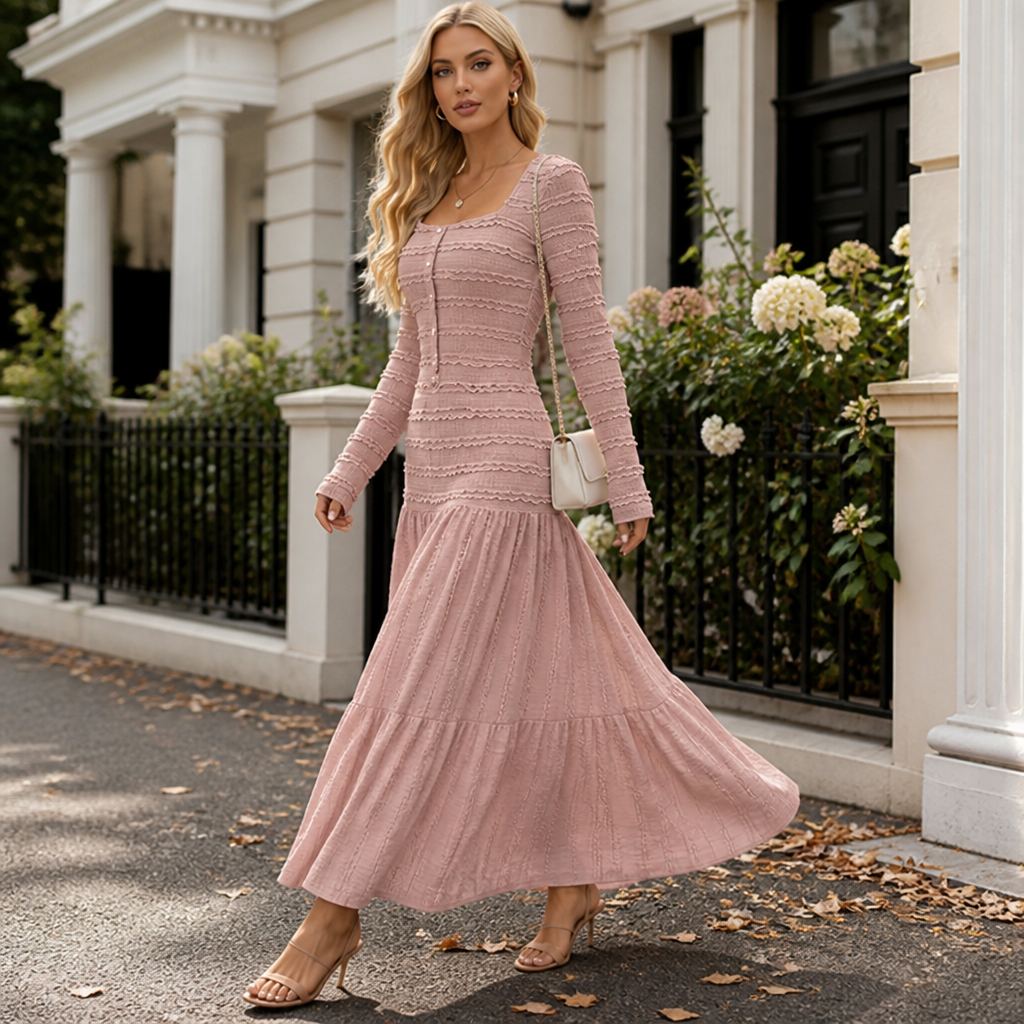 Vestido largo CelestinaFlow — Disfruta de una gracia natural y una confianza que duran todo el día - Lamylie