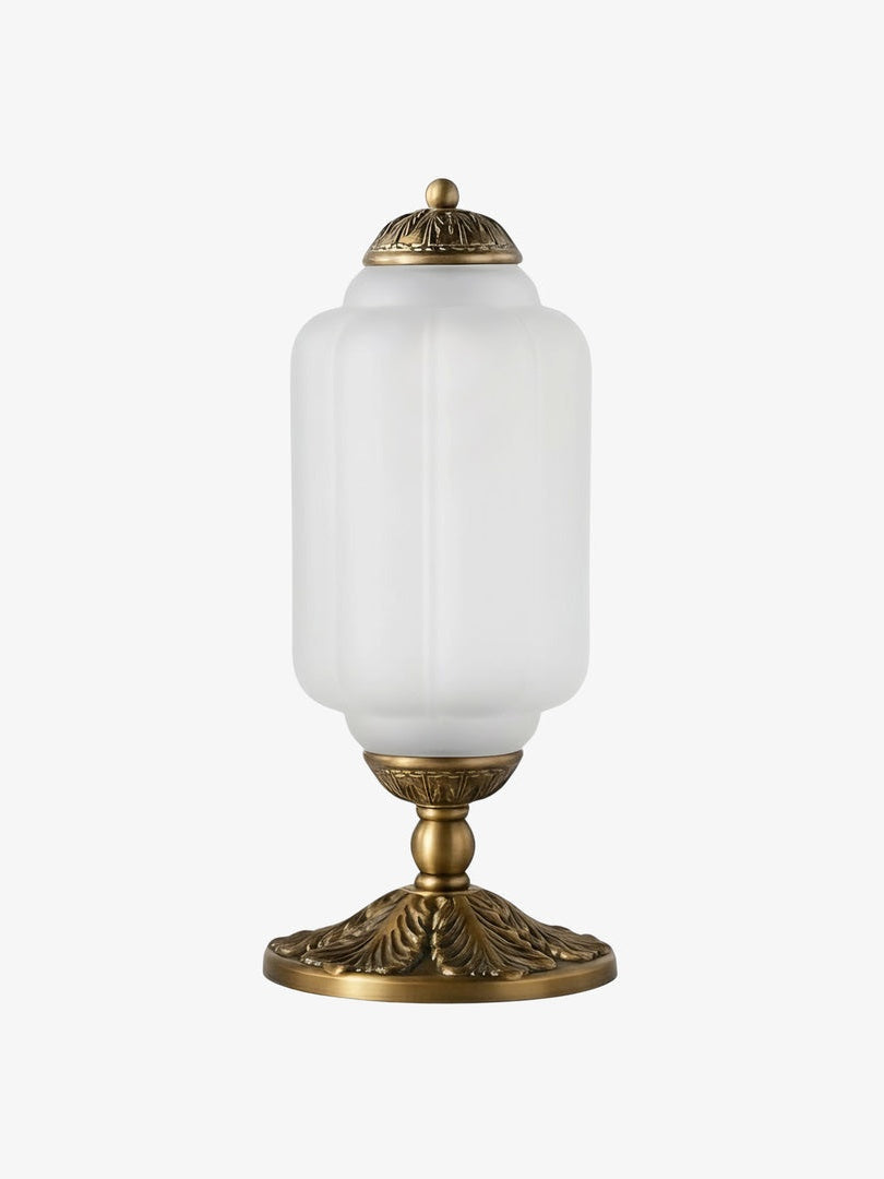 Vintage Glass Table Lamp with Brass or Black Finish - Lamylie