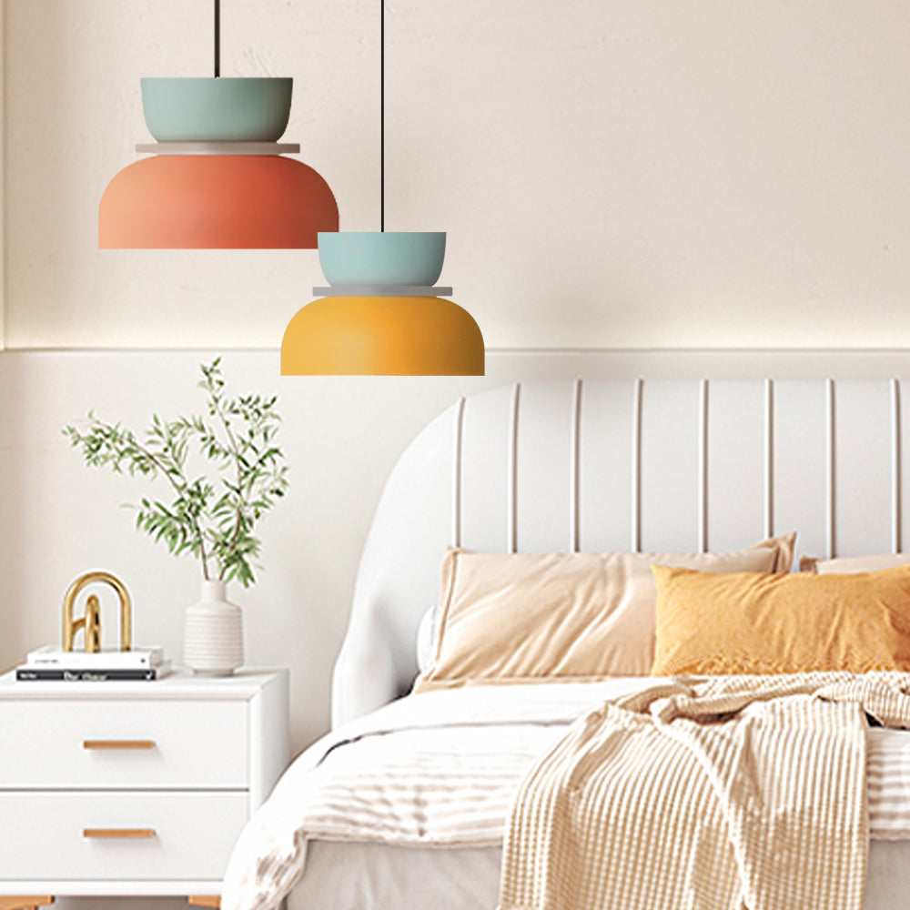 Acrylic Pendant Lamp Nyra Multicolored Lampshade Spherical with E27 Socket Three Lighting Modes - Lamylie