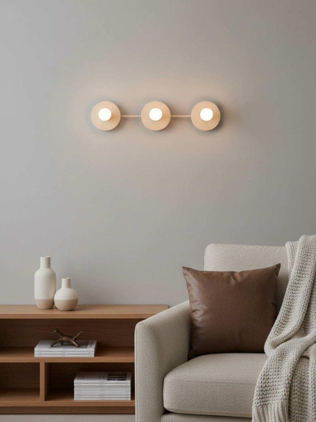 Minimalist Bathroom Lamp with Three Light Points - Available in Multiple Colors - Lamylie