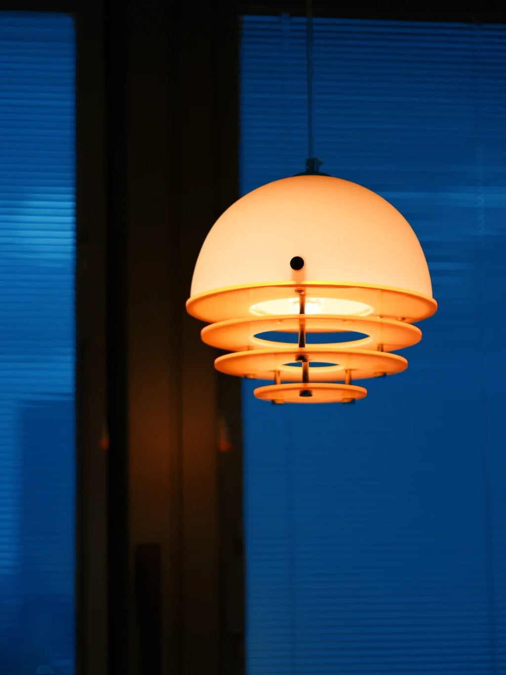 Stylish Pendant Lamp Bauhaus Design Orange-White Ambient Lighting for Modern Interiors - Lamylie