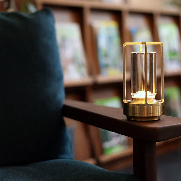 Lumiere Lantern Cordless Crystal Table Lamp - Lamylie