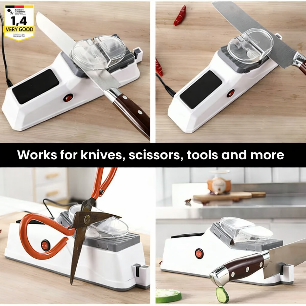 Knife Sharpener | Dual-Stage Honing | Secure Guide Slots | Enhanced Cutting Performance - Lamylie