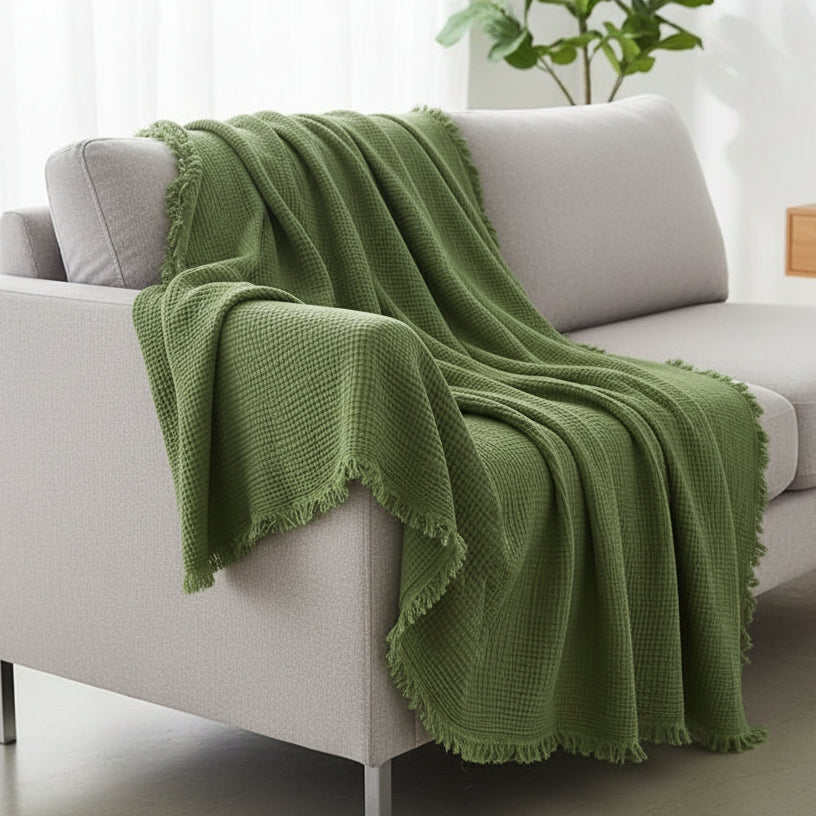Trapunta leggera in cotone mussola Bohobreeze — design traspirante e rinfrescante