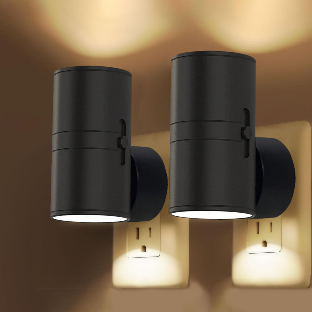 Adjustable LED Night Lamp Plug-in with Rotary Dial – Soft White Glow - Lamylie