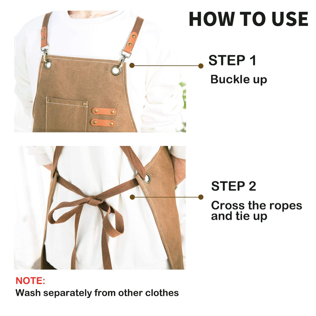 Odolná plátěná zástěra - ochrana odolná proti skvrnám pro náročnou práci - Lamylie