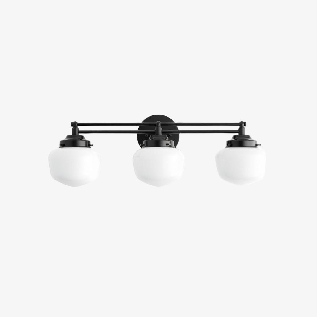 Globus-Wandlampe Klassische Badezimmer-Schulhausbeleuchtung Mattes Opalglas für Spiegel und Waschbecken - Lamylie