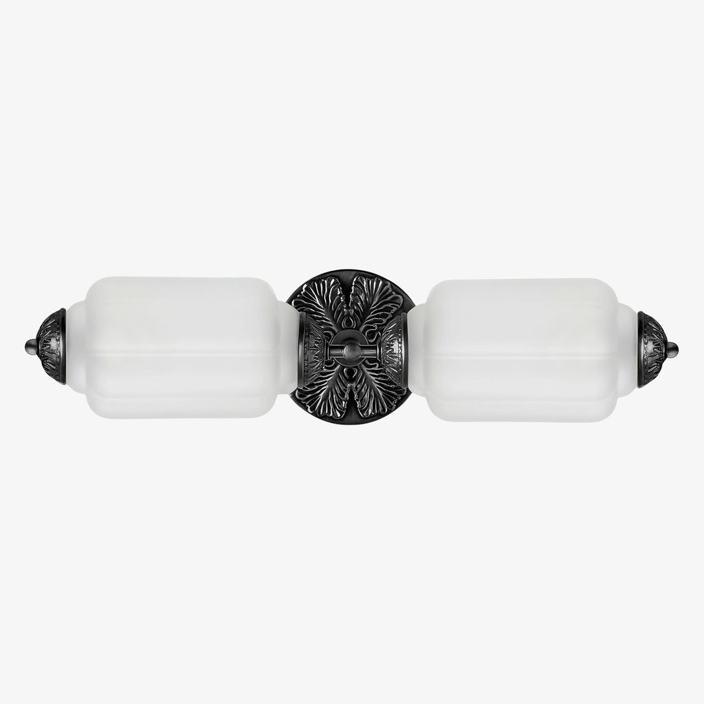 Eloise Vintage Wandleuchte aus Milchglas mit gewelltem Rand - Moderne Akzentbeleuchtung für Bad und Schlafzimmer