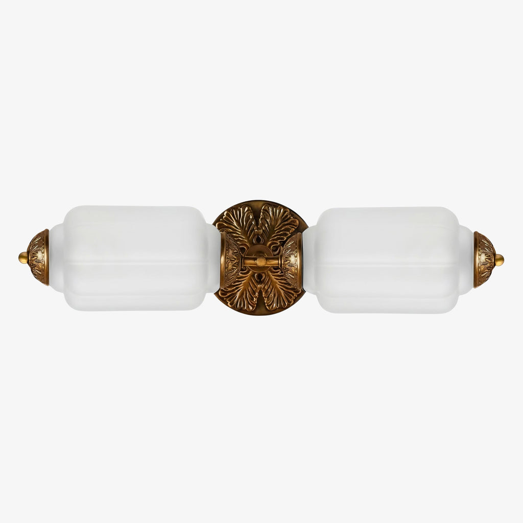 Eloise Vintage Wandleuchte aus Milchglas mit gewelltem Rand - Moderne Akzentbeleuchtung für Bad und Schlafzimmer