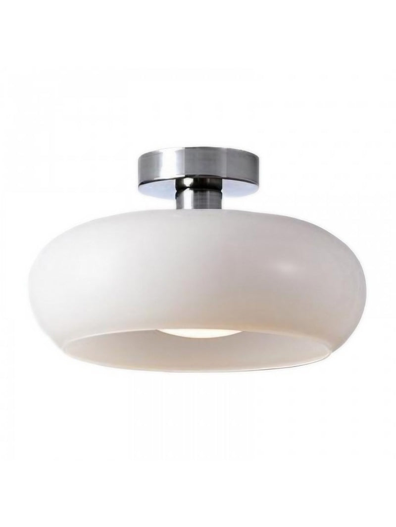 Ceiling Lamp Glass Disc Bauhaus Design Brass or Chrome Orange Yellow or White Glass Retro Stylish Lighting - Lamylie