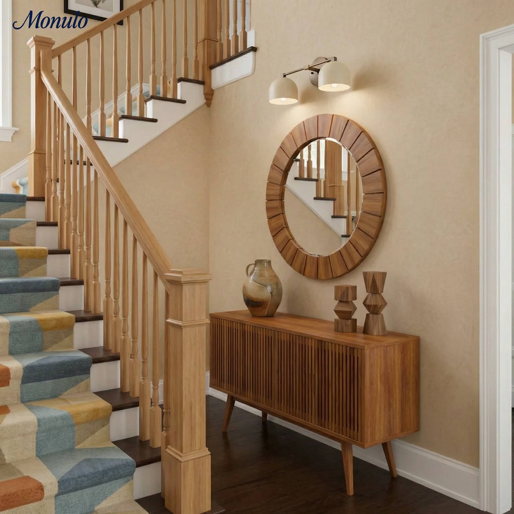 Wall Lamp Dome Shade Mid-Century Retro Design Bathroom Hallway - Lamylie