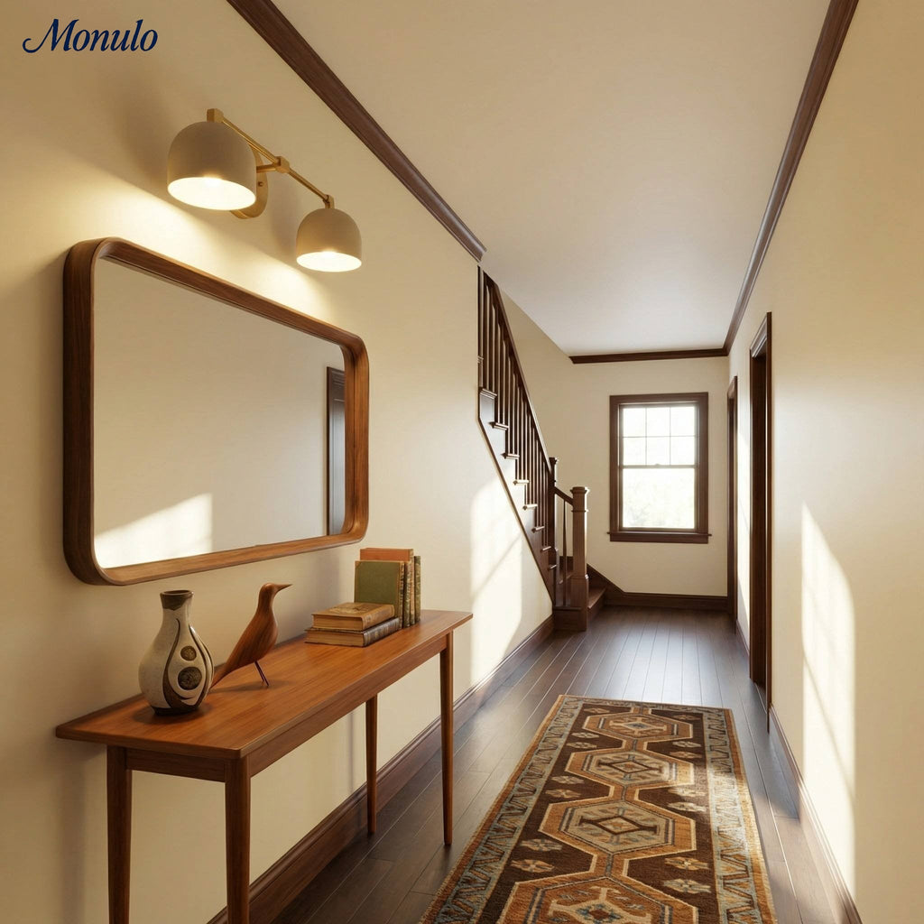 Wall Lamp Dome Shade Mid-Century Retro Design Bathroom Hallway - Lamylie