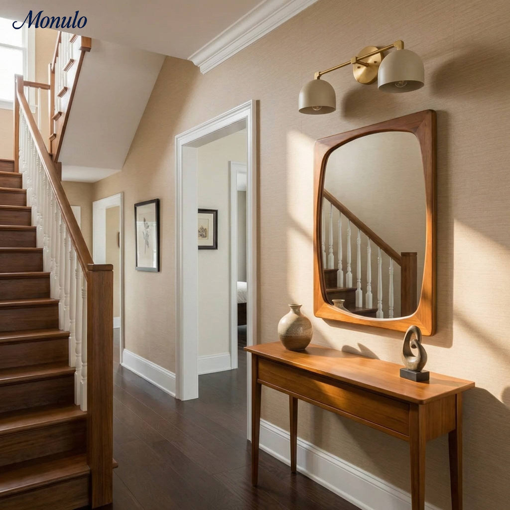 Wall Lamp Dome Shade Mid-Century Retro Design Bathroom Hallway - Lamylie