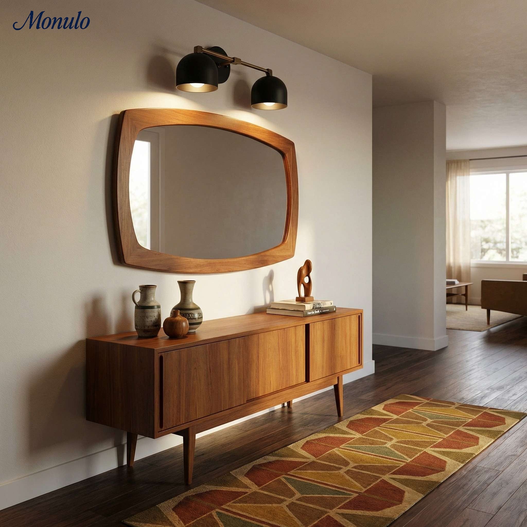 Wall Lamp Dome Shade Mid-Century Retro Design Bathroom Hallway - Lamylie