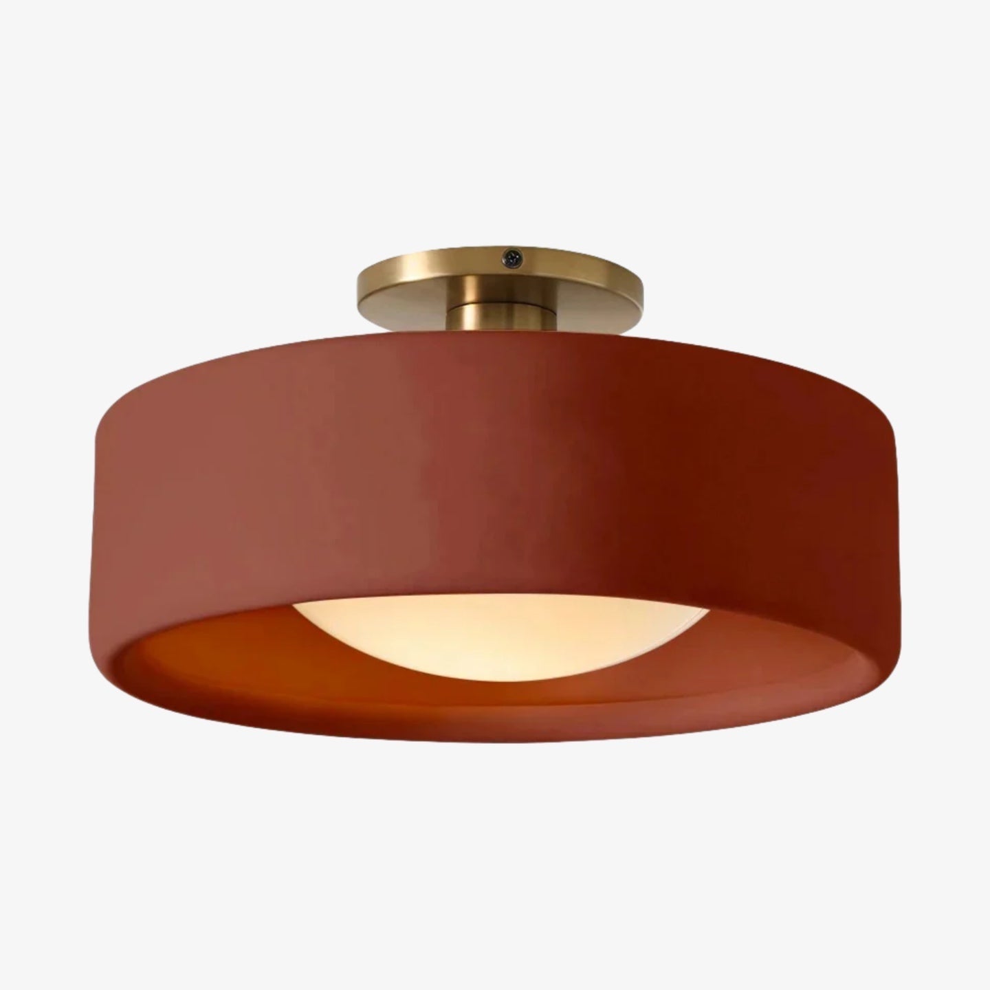 Porcelain Ceiling Lamp Round Modern | Soft Ambient Lighting for Hall Office Kitchen - Lamylie