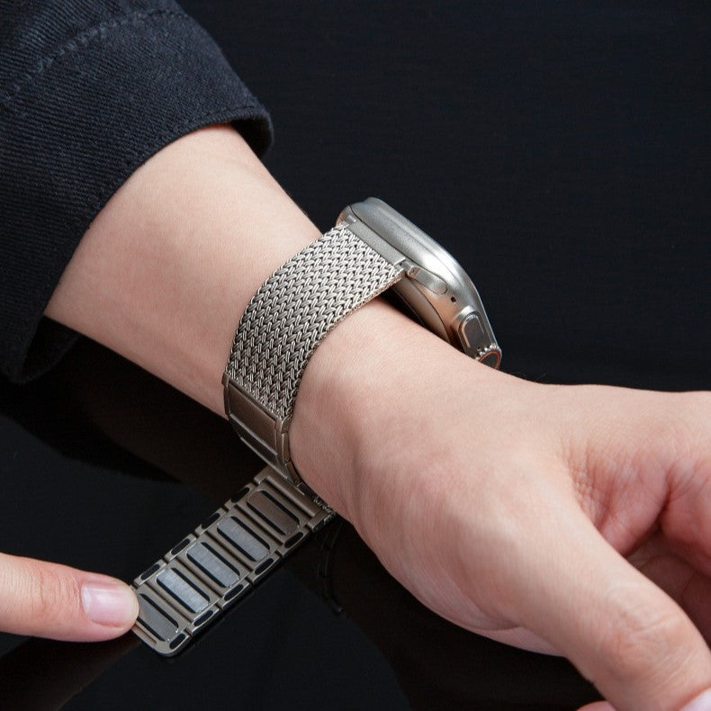 Magnetisches geflochtenes Armband als Zubehör für die Aurora-Smartwatch – Lamylie