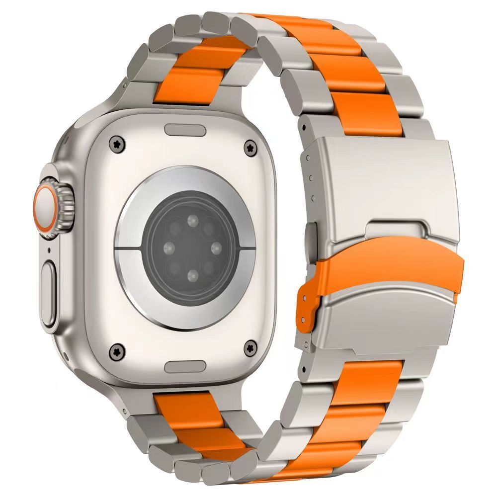 AeroGuard-reim for Apple Watch — slank titanreim, foldespenne med sikkerhetslås