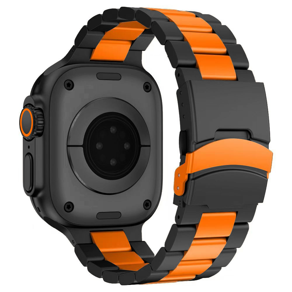 AeroGuard-reim for Apple Watch — slank titanreim, foldespenne med sikkerhetslås