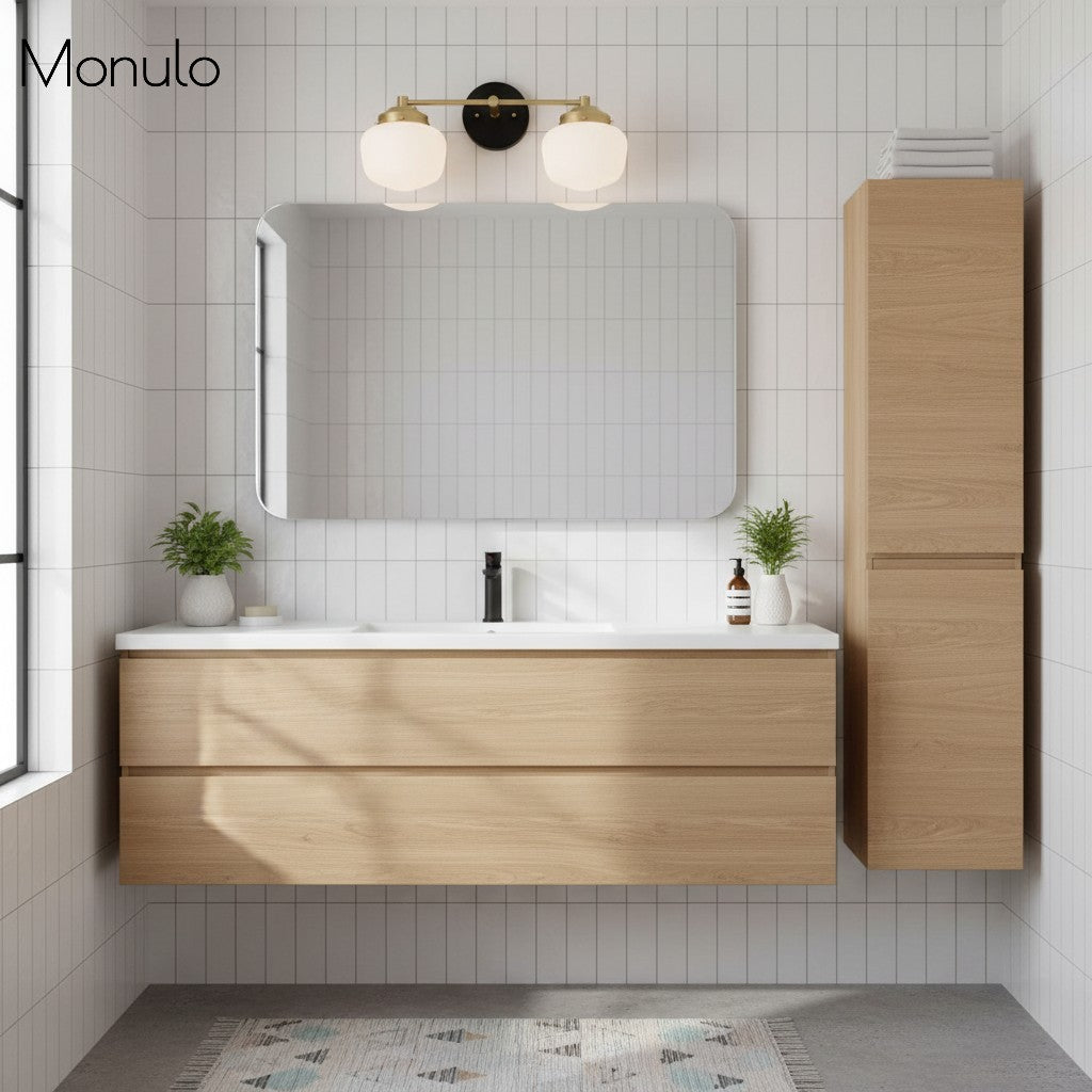 Globe Wall Lamp Classic Bathroom Schoolhouse Lighting Matte Opal Glass for Mirror and Sink - Lamylie