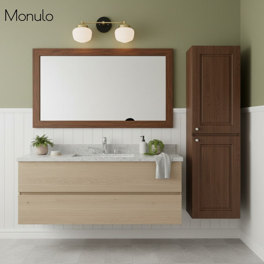 Globe Wall Lamp Classic Bathroom Schoolhouse Lighting Matte Opal Glass for Mirror and Sink - Lamylie