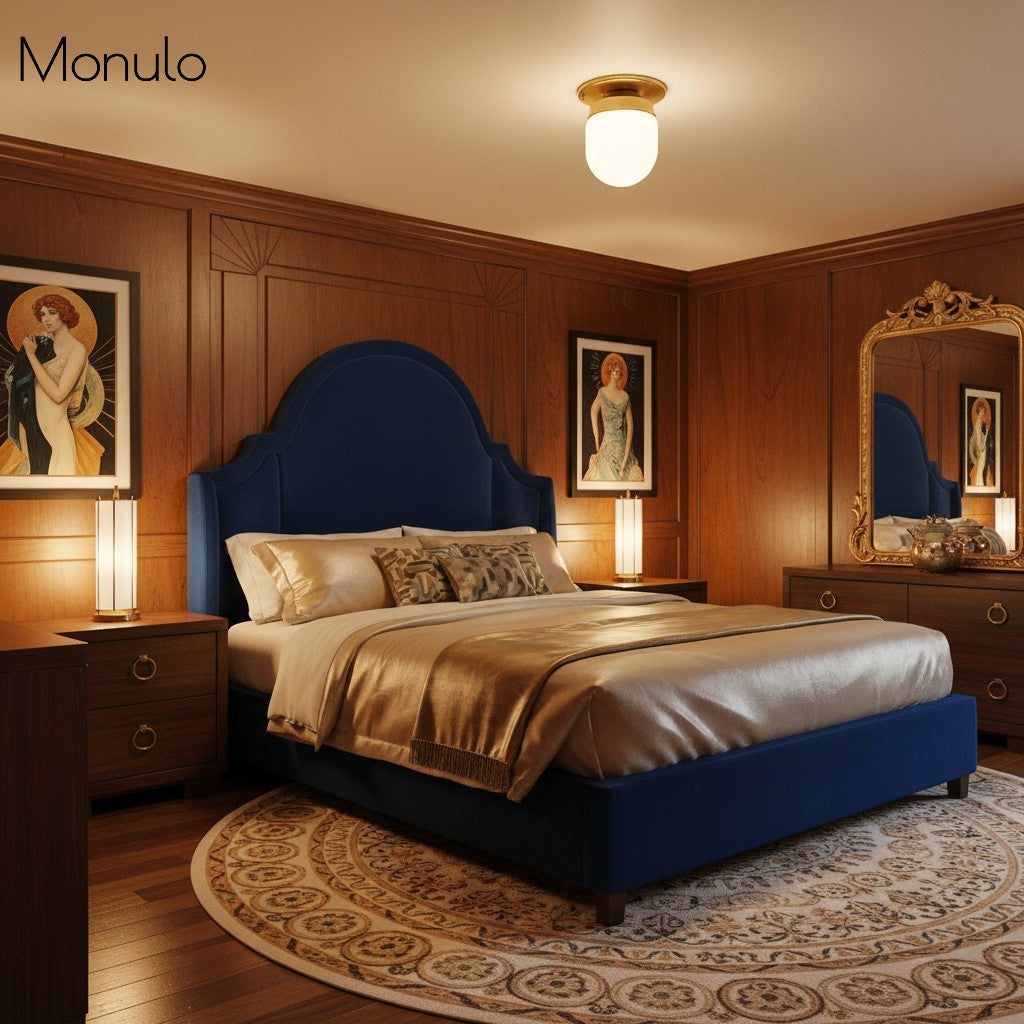 Opal Glass Wall & Ceiling Lamp Dual Function Modern Design Brass - Lamylie