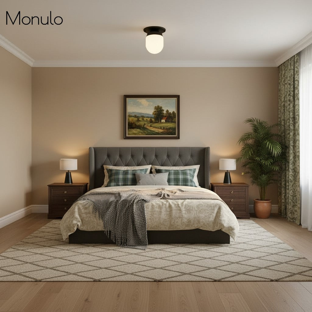 Opal Glass Wall & Ceiling Lamp Dual Function Modern Design Brass - Lamylie