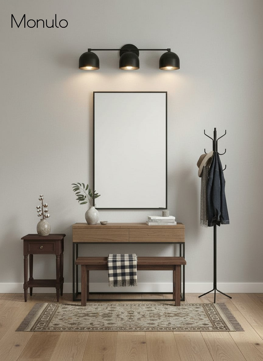 Wall Lamp Dome Shade Mid-Century Retro Design Bathroom Hallway - Lamylie