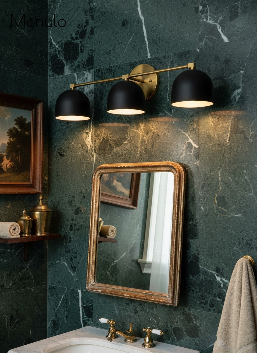 Wall Lamp Dome Shade Mid-Century Retro Design Bathroom Hallway - Lamylie