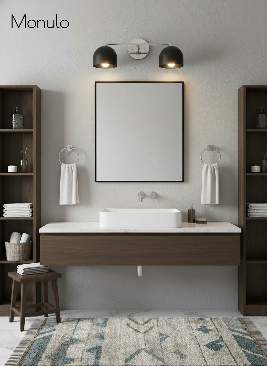 Wall Lamp Dome Shade Mid-Century Retro Design Bathroom Hallway - Lamylie