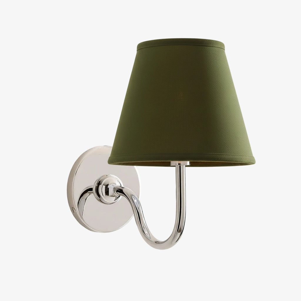 Wall Lamp with Pleated Fabric Shade | Classic Lighting for Bedroom and Living Room - Lamylie