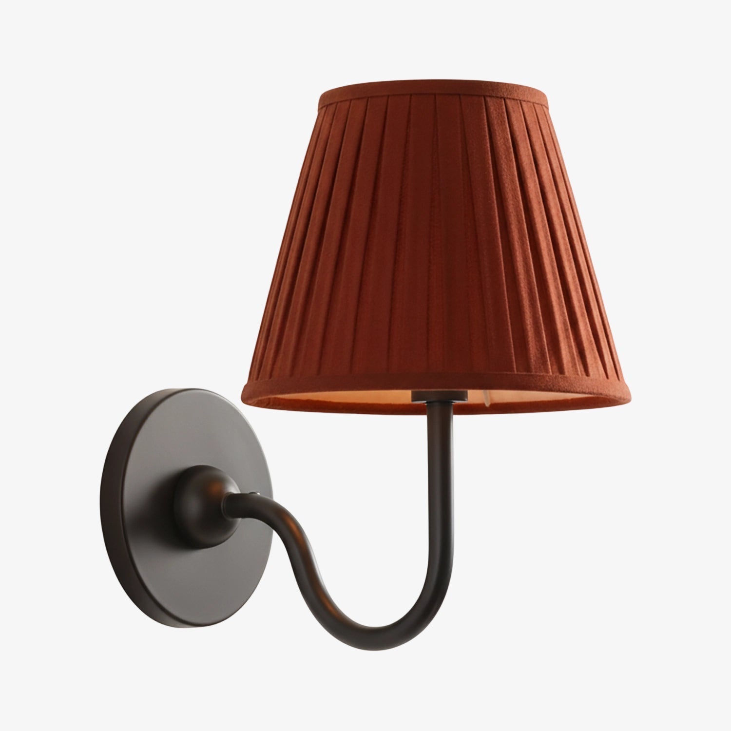 Wall Lamp with Pleated Fabric Shade | Classic Lighting for Bedroom and Living Room - Lamylie