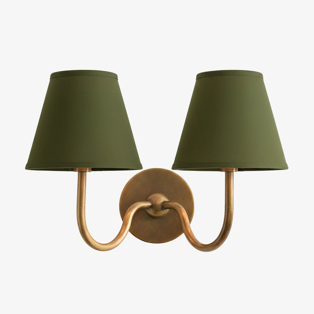 Wall Lamp with Pleated Fabric Shade | Classic Lighting for Bedroom and Living Room - Lamylie