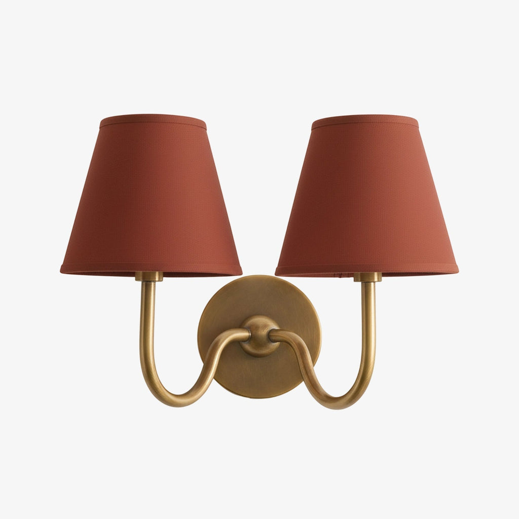 Wall Lamp with Pleated Fabric Shade | Classic Lighting for Bedroom and Living Room - Lamylie