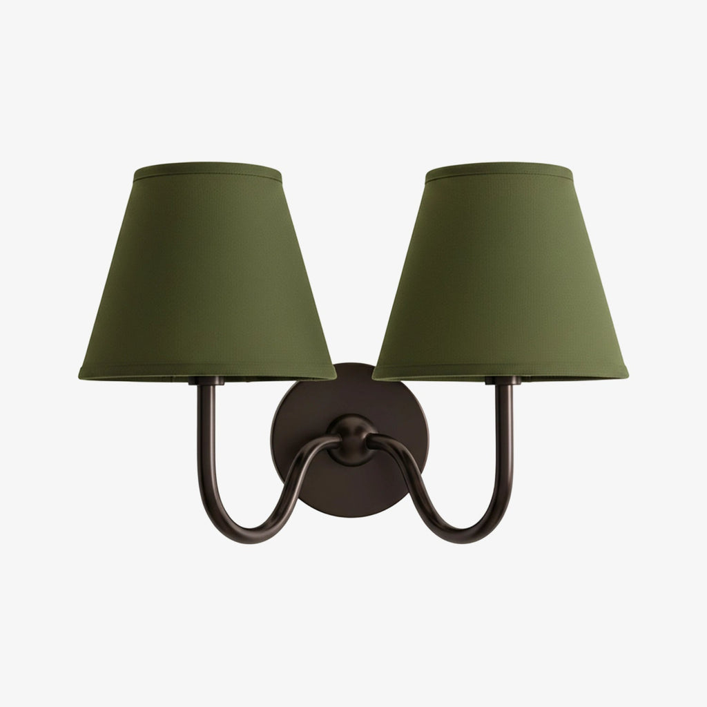 Wall Lamp with Pleated Fabric Shade | Classic Lighting for Bedroom and Living Room - Lamylie