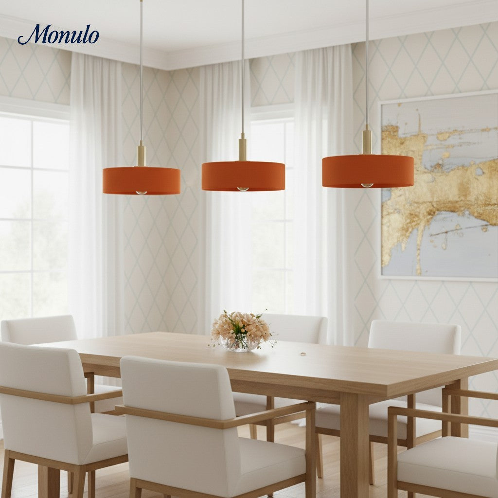 Porcelain Pendant Lamp Minimalist Design White Green Black Orange Yellow Dining Room Kitchen - Lamylie