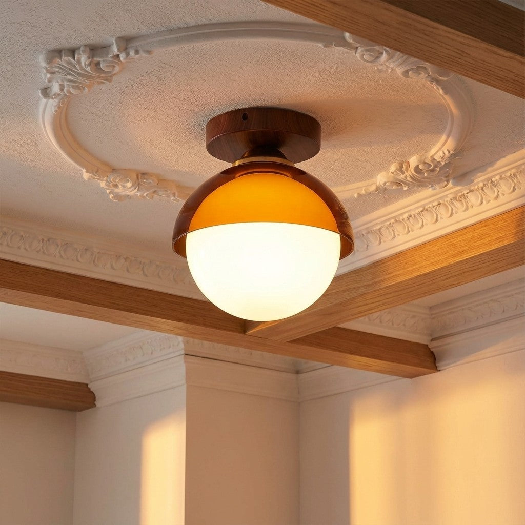 Vintage Ceiling Lamp with Sunset Tones for Hallway and Entrance | Modern Ambient Lighting - Lamylie