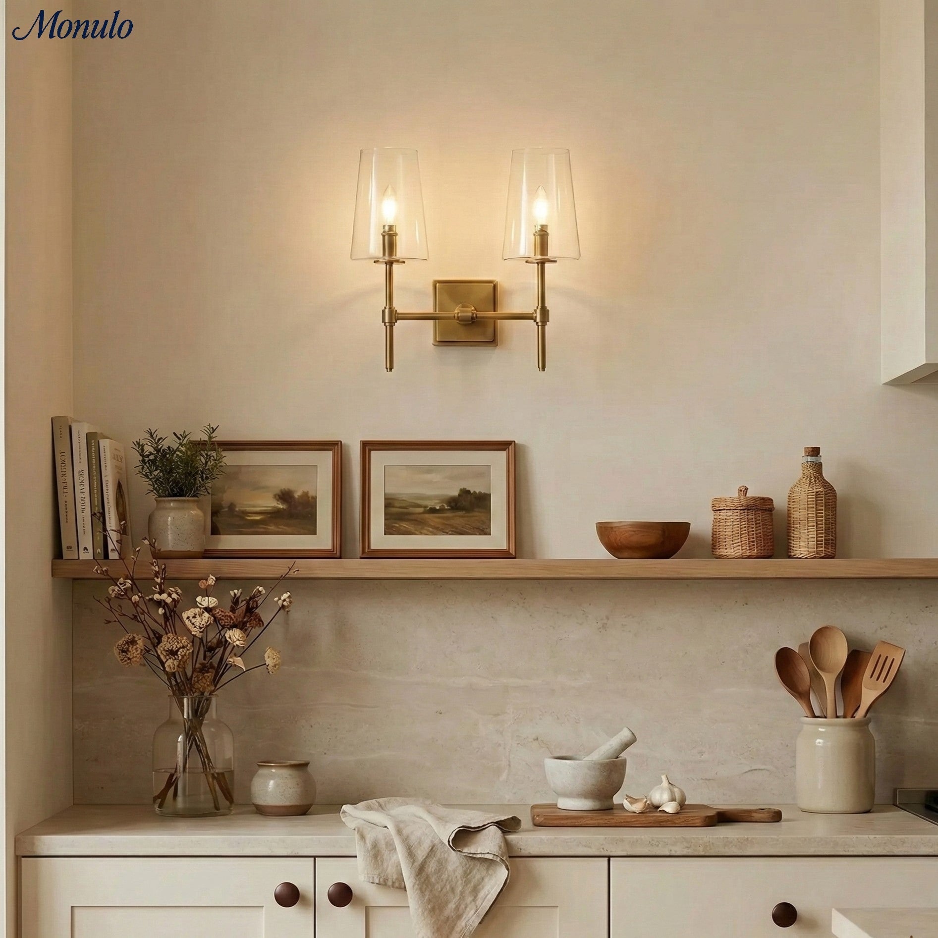 Glaswandleuchte mit klarem Glas | Einzel- bis Dreifach-Konfiguration | Elegante Badezimmerbeleuchtung - Lamylie