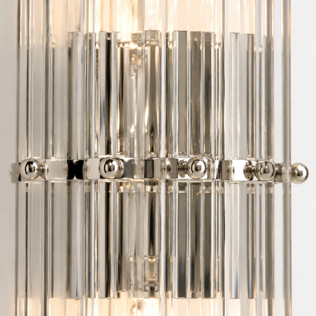 Crystal Wall Lamp with Double Light Beam - Elegant Outdoor Light Strip for Bedroom - Interior Lighting with Shiny Crystals - Lamylie