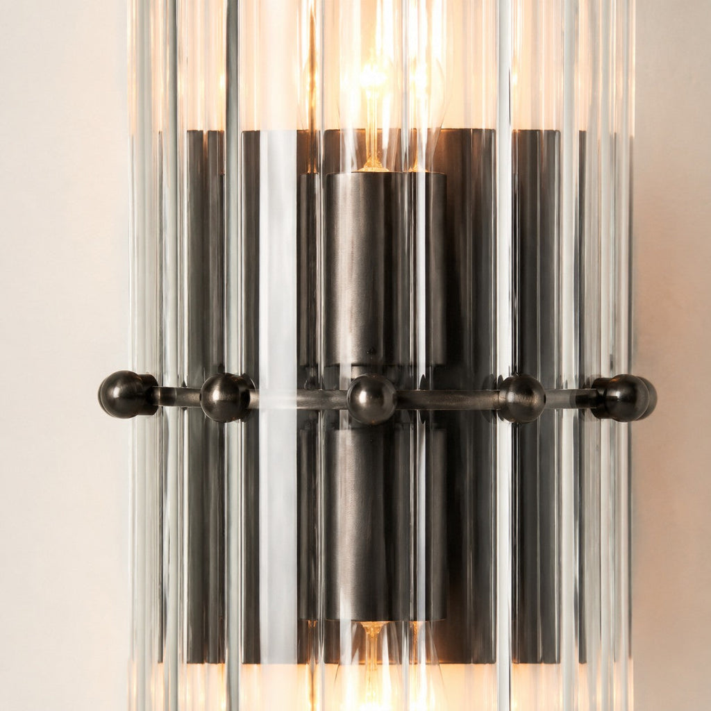 Crystal Wall Lamp with Double Light Beam - Elegant Outdoor Light Strip for Bedroom - Interior Lighting with Shiny Crystals - Lamylie