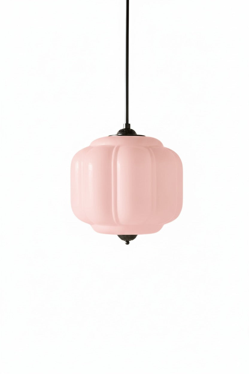 Vintage Milk Glass Pendant Lamp with Wavy Edge | Scandinavian Atmosphere Lighting for Kitchen and Bedroom - Lamylie
