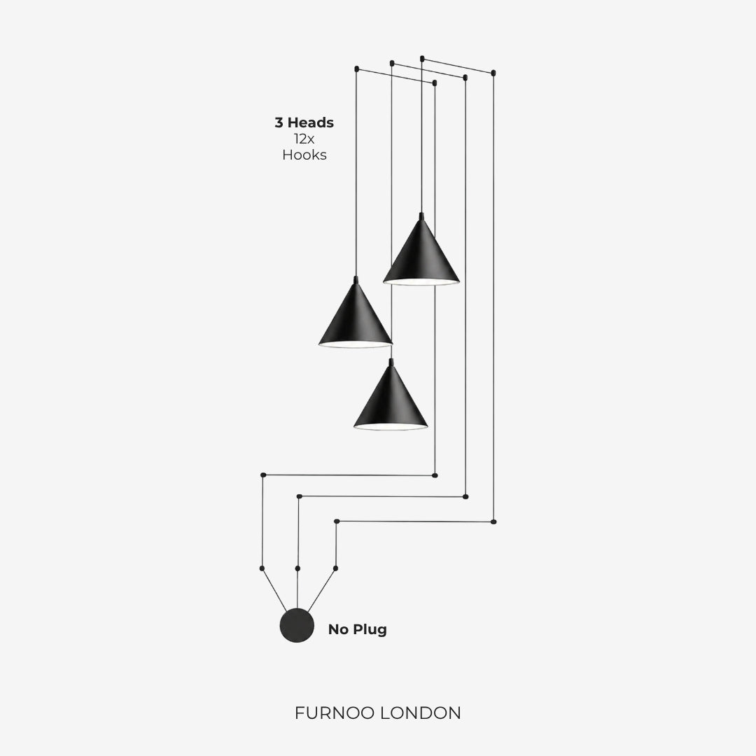 Stella Pendelleuchte | Aluminium Geometrisches Design mit verstellbarer Kabellänge und LED-Beleuchtung - Lamylie