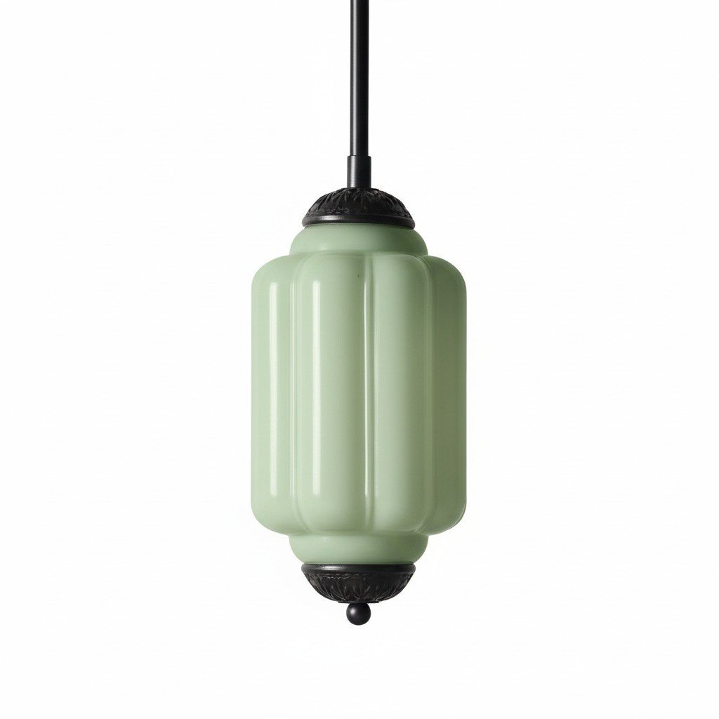 Vintage Milk Glass Pendant Lamp with Wavy Edge | Scandinavian Atmosphere Lighting for Kitchen and Bedroom - Lamylie