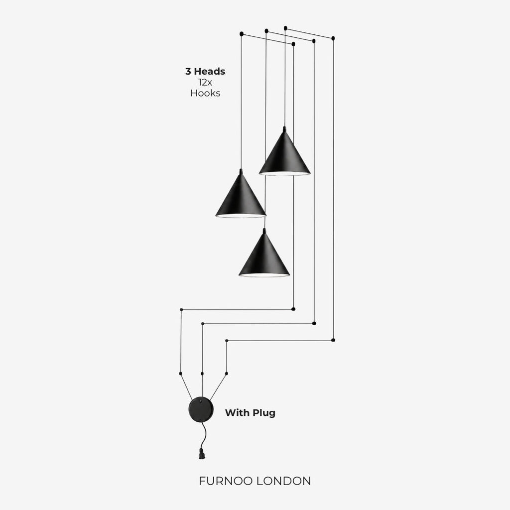 Stella Pendelleuchte | Aluminium Geometrisches Design mit verstellbarer Kabellänge und LED-Beleuchtung - Lamylie